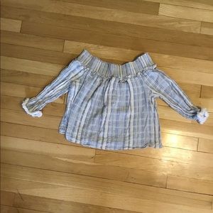 Lucky Brand Off the Shoulder Crop Top